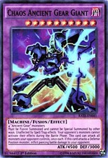 Yugioh Chaos Ancient Gear Giant 1st Edition Super Rare RATE-EN041 NM picture