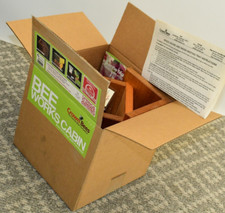 Crown Bees Bee Works Cabin Mason Bee House Kit Hotel w/ Bees for Order picture