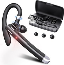 Bluetooth Headset - Wireless Bluetooth Earpiece with Charging Case,120H Playback picture
