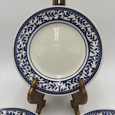 Churchill CCH9 Salad Plates Blue White Discontinued Pattern 8” Set Of 4 picture