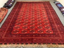 7x9 ft Antique Afghan Waziri Rug Hand Knotted Red Wool Oriental Rug 1930s picture