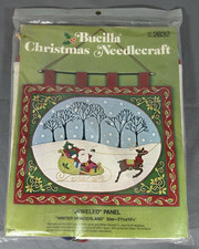 Bucilla 2832 Winter Wonderland Jeweled Panel Kit Vintage Sealed Christmas NEW picture