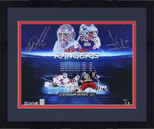 Framed Igor Shesterkin & Henrik Lundqvist Rangers Signed 16x20 Outdoor Photo-LE picture