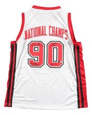 1989-90 UNLV Larry Johnson Augmon Hunt Scurry Signed White Basketball Jersey BAS picture
