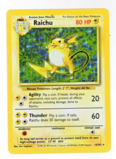 Pokémon Raichu Base Set #014/102 Reverse Holo picture