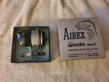 Vintage Airex Mark V Full Bail Spinning Reel w Original Box Works Nice picture