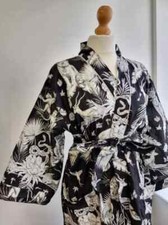 1PCs Indian Floral  Print 100% cotton robe gown Hippie women maxi kimono dresses picture