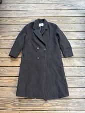 Aritzia Babaton The Slouch Coat Sz Large Black Virgin Wool Cashmere Blend picture