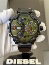 DIESEL DZ7477 MEN'S MR. DADDY 2.0 CHRONOGRAPH WITH GUNMETAL BAND WATCH NWT picture