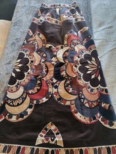 RARE  LATE 1960S EMILIO PUCCI PSYCHEDELIC PATTERN VELVET MAXI SKIRT  SIZE XS picture