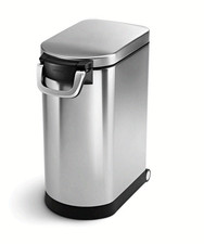 Simplehuman Dog Cat Pet Food Storage Can Container Large Airtight Wheels Lock picture