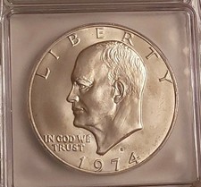1974 S Eisenhower Dollar Silver ICG MS67 Super Clean Nice Luster Free Post  picture