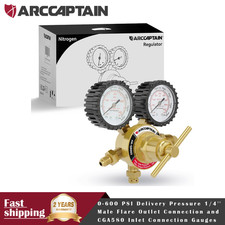 ARCCAPTAIN Nitrogen Regulator 0-600 PSI Delivery Pressure 1/4'' Male Flare Outle picture