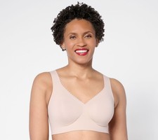 Evelyn & Bobbie Women's Bra Sz M Seamless Wirefree Pink A677303 picture