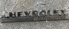 Vintage 1947-48 Chevy Thriftmaster Hood Side Chrome Emblem GM 3692103 picture