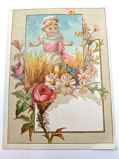  Victorian Trade Card Girl & Butterflies picture