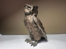 Antique Vienna Style Solid Bronze Owl Figurine Heavy 304g Detailed Bird 3