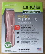 Andis ProClip Pulse Li 5 Cord Cordless Clipper Rose Gold Open box Unused LCL-2 picture