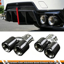 FOR BMW M240i M440i M550i Z4 M40i CARBON FIBER STAINLESS STEEL QUAD EXHAUST TIP picture