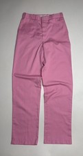 Vintage 70's Talon Zipper Unique Chino Pink Pants Womens Size 26” picture