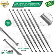 6 Pcs Dental Ball Burnisher 28/29 Composite Amalgam Plastic Filling Set German G picture