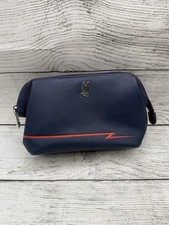 American Airlines 100th Anniversary Amenity Zip Pouch Bag Navy Blue Red Limited picture