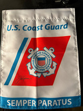1 of 3 - Jack Nicklaus Autographed U.S. Coast Guard Flag - 17” X 13” picture