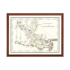 Old Map of Louisiana 1814 - Vintage Louisiana Art picture