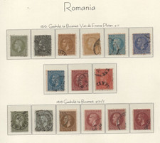 Romania 1876-1908 Specialized Collection Of 98 Stamps On 7 Album Pages picture