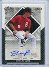 2016 Leaf Perfect Game Autographs Black Shane Roberts Auto 50/50 picture