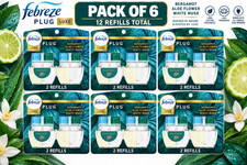 6 Pack Febreze PLUG Luxe Rainforest Scented Oil Refills 2 Ct – 12 Total NEW picture