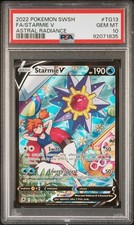 2022 POKEMON SWORD & SHIELD ASTRAL RADIANCE #TG13 FULL ART/STARMIE V PSA 10 picture