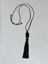 vintage black tassel necklace picture