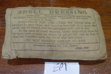 Original British / Australian WWII Large Wound Shell Dressing Bandage 1942 picture
