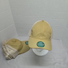OFA Blank Legacy Old Favorite Trucker Hat Tan On Beige Adj Snap Nwot Lot Of 4 picture