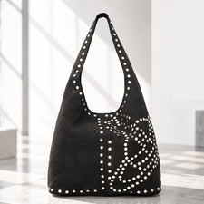 Vivienne Westwood Eleanore Tote Bag Vegan Leather  Black w/ mini pouch Y2K  F/S picture
