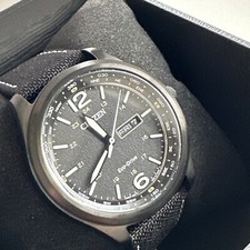 Citizen Eco-Drive Men's Calendar Compass Dial Black Sport Watch 44MM AW0115-03E picture