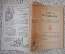 Sarah Bernhardt Sir George Arthur Theater 1923 first edition picture