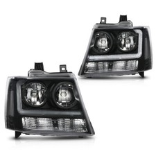 Clear/Black LED DRL Headlights Fit For 2007-2014 Chevy Avalanche Tahoe Suburban picture