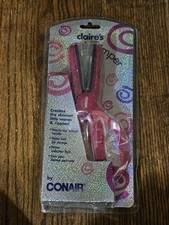 VTG Claire's Conair Mini-Crimper Scissor Handle Wave & Ripple 2002 MS56CLBC NIB picture