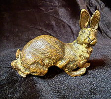 MUSEUM Antique Austrian Vienna Cold Painted Bronze Hare Rabbit Blodgett Estate picture