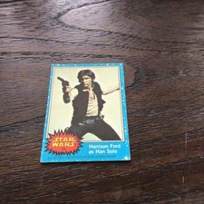 Vintage 1977 Star Wars Blue Series Han Solo Rookie Card picture