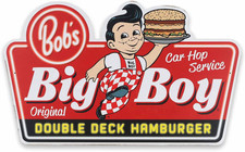 Bob'S Big Boy Double Deck Hamburger Metal Sign - Vintage Bob'S Big Boy Wall Art picture