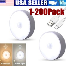 Rechargeable LED Motion Sensor Under Cabinet Closet Light USBCharge Kitchen Lamp picture