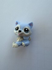 Littlest Pet Shop LPS Blue Husky Dog Genuine Hasbro #107 picture