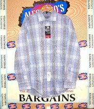 Van Heusen Flex Slim Stretch Long Sleeve Shirts Deep Sea Blue Grid $15.99 picture