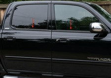 4Pc Window Sill Matte Black Carbon for 2003-2006 Toyota Tundra Double/Crew Cab picture