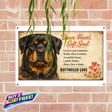 Rottweiler Dog God Said I Need Someone Vintage Metal Tin Sign 8x12 picture