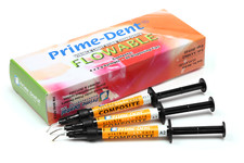 Prime-Dent Dental Flowable VLC Light Cure Composite 4 Syringe Kit - A1 picture