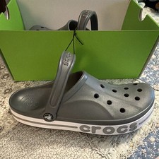 Crocs Crocband Men’s US 11 Gray Rubber Slip-On Clog Shoes New in Box picture